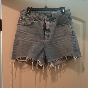 AG Adriano Goldschmied Distressed Denim Shorts